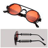 Fashion UV400 Protection Double Spring Temples Round Sunglasses Men's Eyewear Steampunk Sunglasses Sun Glasses