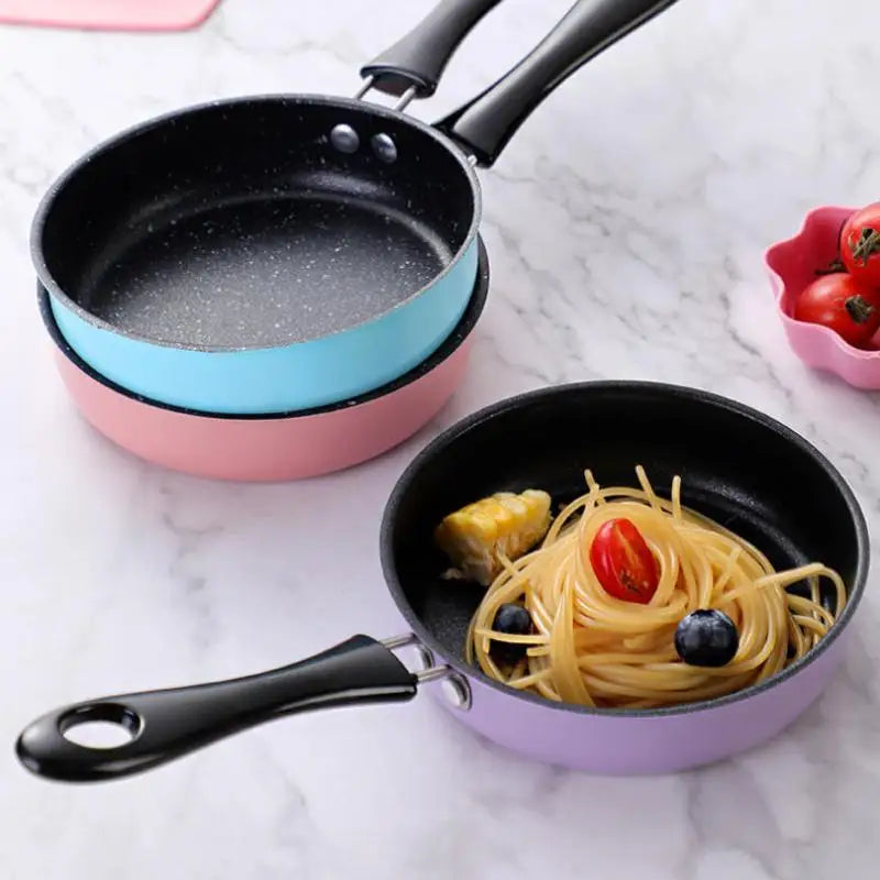 Portable Omelette Pan Mini Nonstick Cast Iron Skillet With Handle For Induction & Gas Cooktops Children Breakfast Pot【Homeclub】