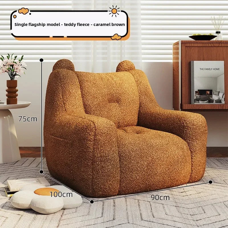 Adult sofa lazy sofa chair reading book corner small sofa chair bedroom cartoon lazy seat