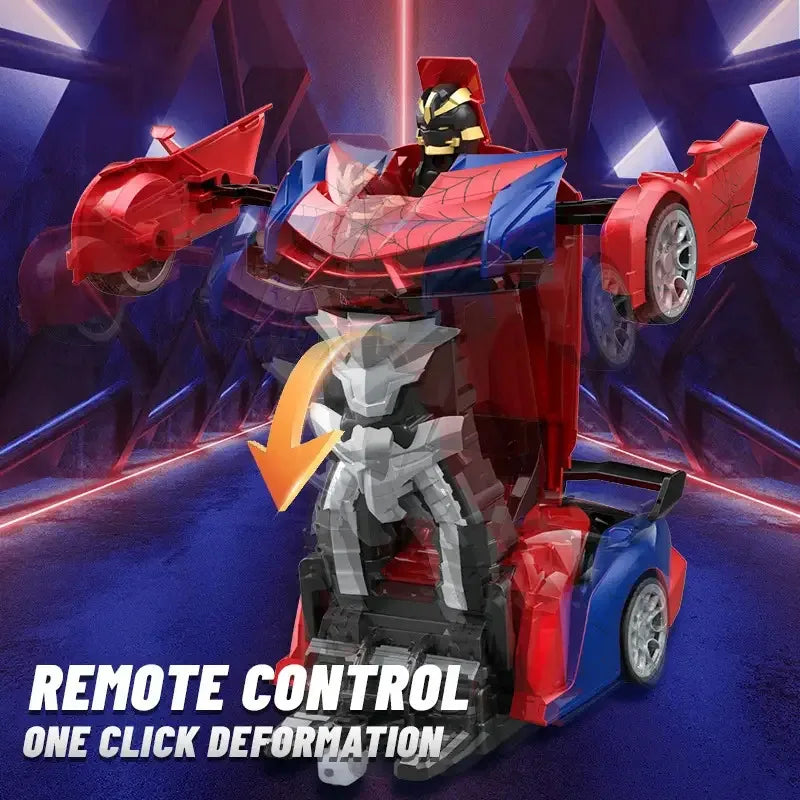 MESIONDY 1:18 Scale RC Car One Button Transform 360 Spin LED Lights 2.4GHz USB Rechargeable for 8-12 Yrs