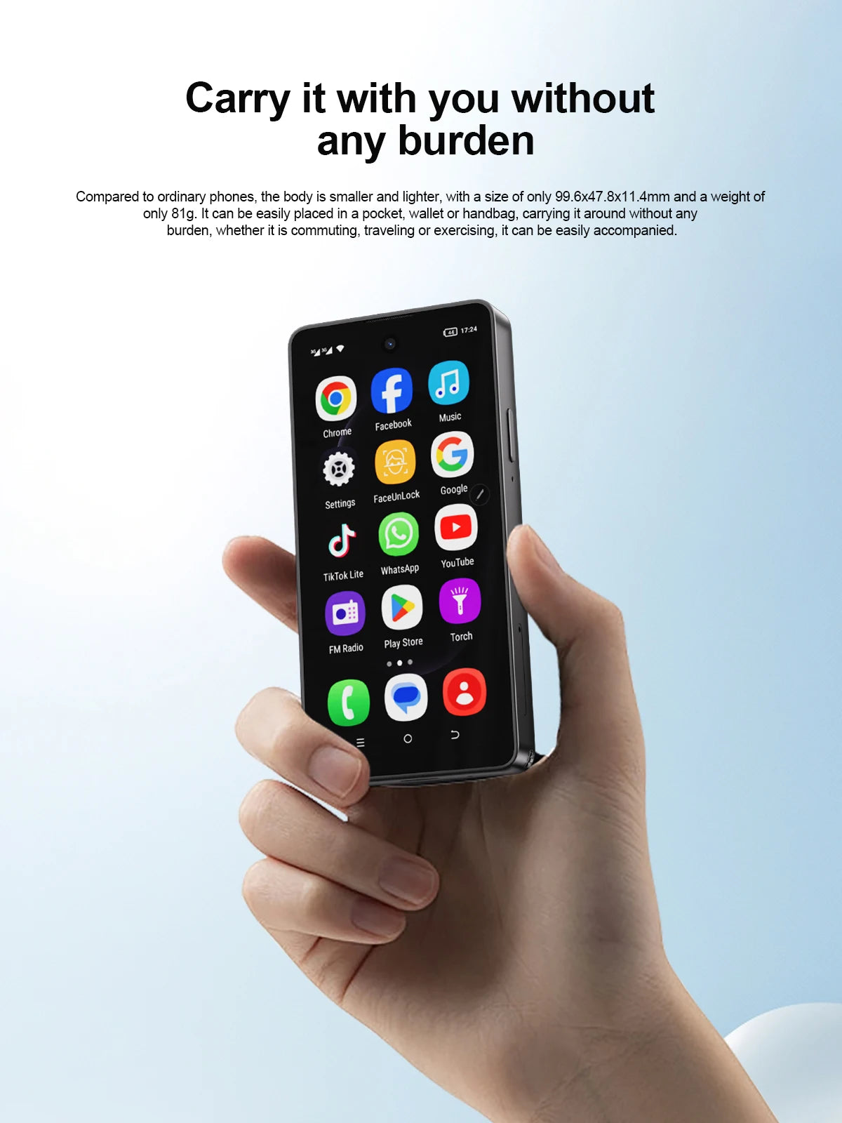 SERVO Mini Smartphone Android 8.1 Built in Stylus 4" Display 16GB ROM Face Unlock GPS WIFI Play Store 3G WCDMA Tiny Mobile Phone