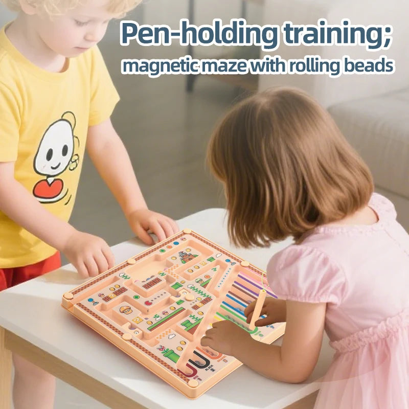 Magnetic Wooden Maze Learning Board