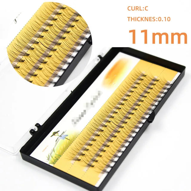 60 bundles/box individual lashes, 10D 0.07/0.1thick clusters eyelash extension, natural false eyelashes, makeup lashes wholesale