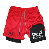 Men's Compression Gym Short Sports Pants Double Layered Quick Drying Running Muscle Fitness Athletic Multi-functional Activewear
