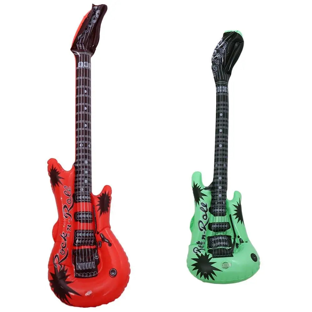 PVC Inflatable Musical Instrument Toys Random Color Inflatable Inflatable Guitar Balloon Creative Decorative