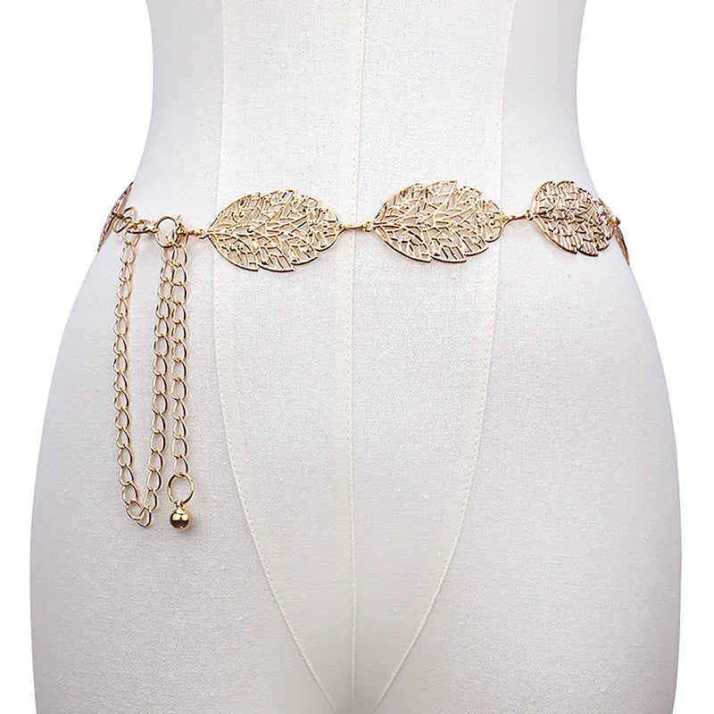 Retro Versatile Ethnic Style Metal Bohemian Waist Chain Belt For Women Fashion Sweater Chain Waist Seal Body Decor Accessories