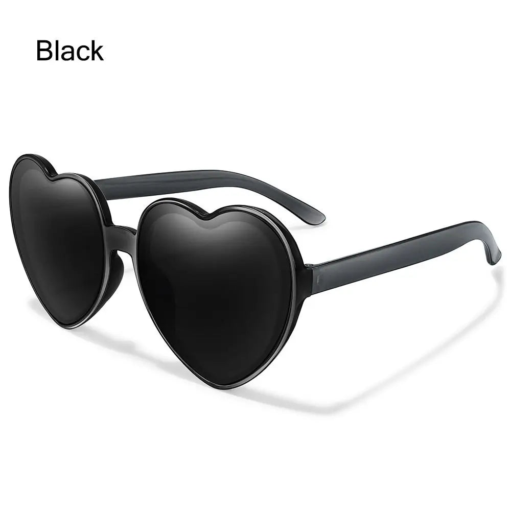 Trendy Cosplay Party Glasses Eyewear Heart-Shaped Sunglasses UV400 Protection Heart Sunglasses for Women Clout Goggle