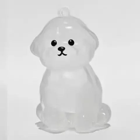 Creative Cat Hair Storage Capsule Transparent Cute Cat/Dog Charm Resin Pendant With Key Ring for Pet Lover DIY Memorial Keychain