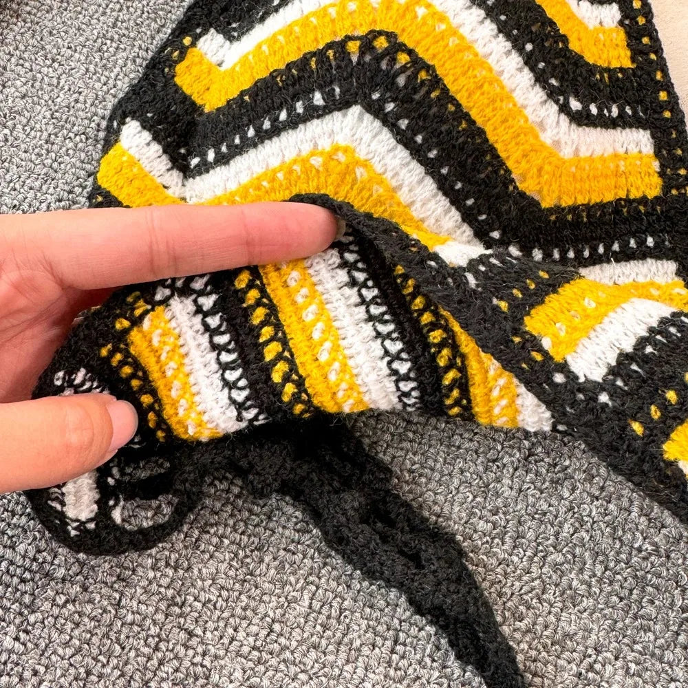 Fashion Knitted Bohemian Crochet Top Hollow Out Backless Ethnic Style Sexy Halter Top Swimwear Top Women