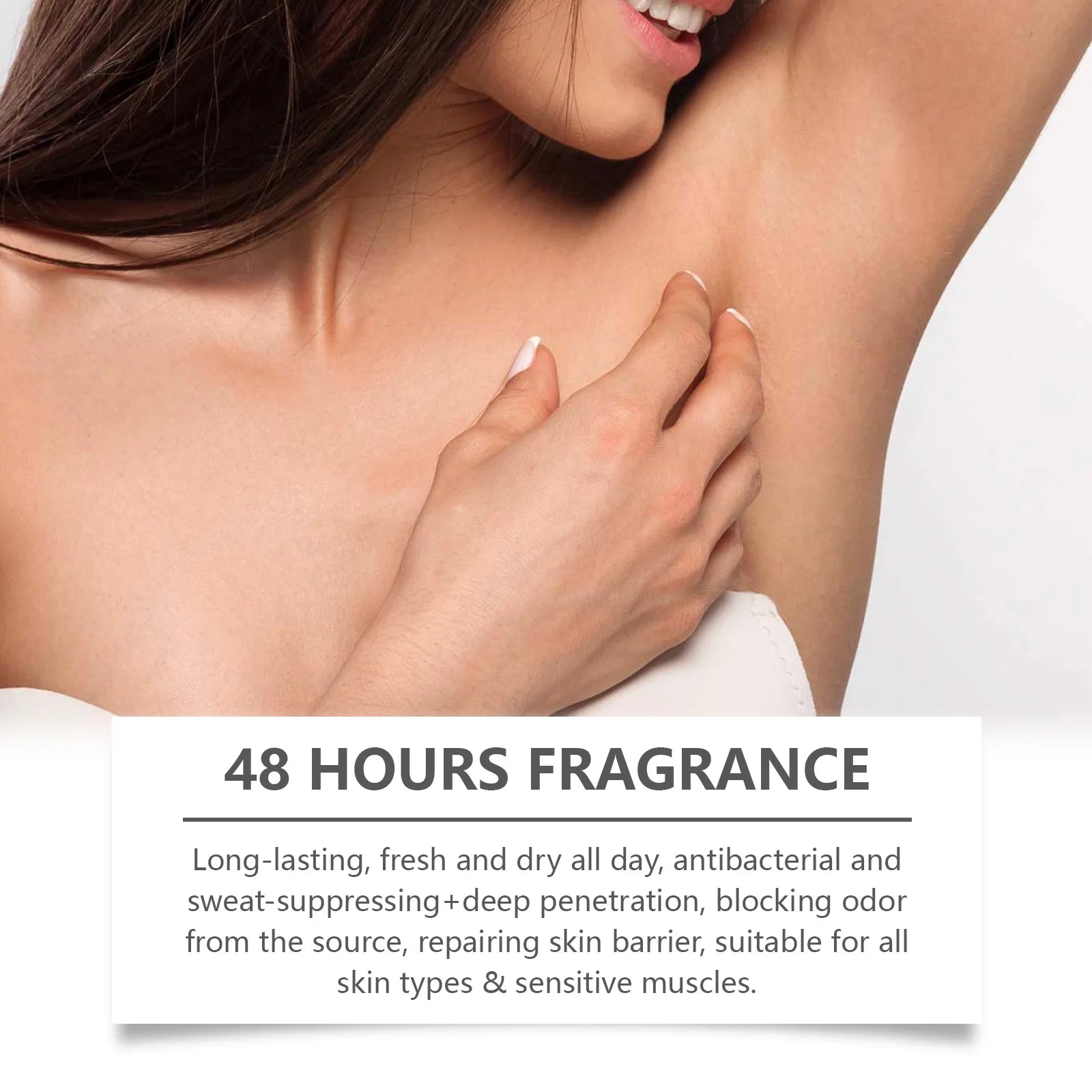 Refreshing Deodorant Balm Stick Natural Bergamot All Day Anti-Odor Easy Apply Pocket Size Portable Underarm Fragrance Balm Stick