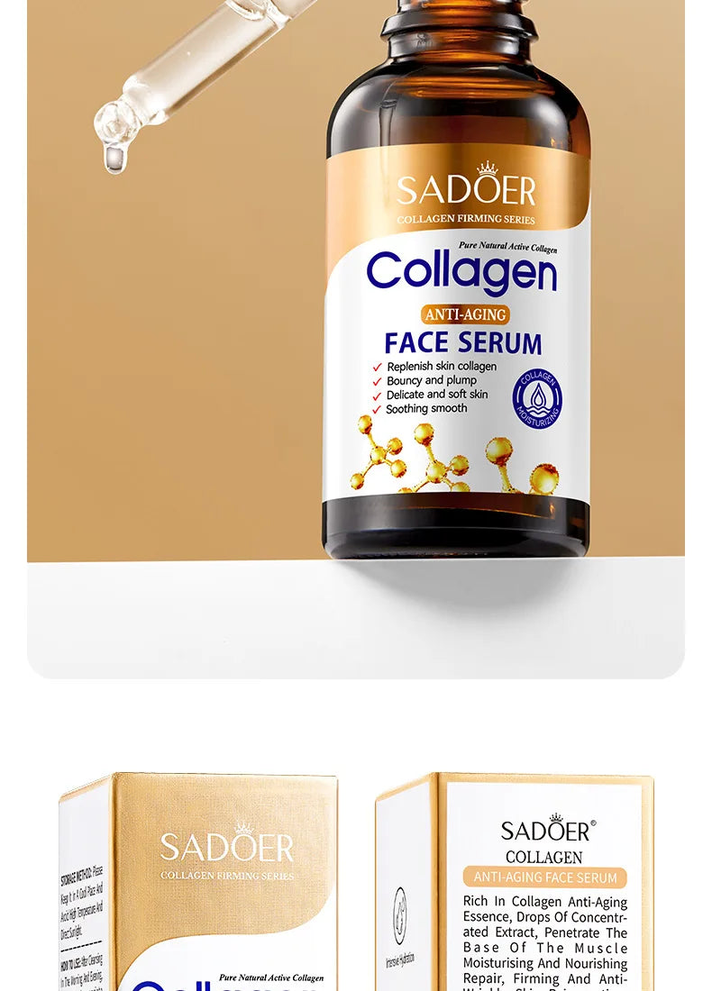 SADOER Collagen Skin Care Sets Anti Wrinkles Serum for Face Moisturizing Anti-aging Anti Dark Circles Eye Cream Skin Care Kit