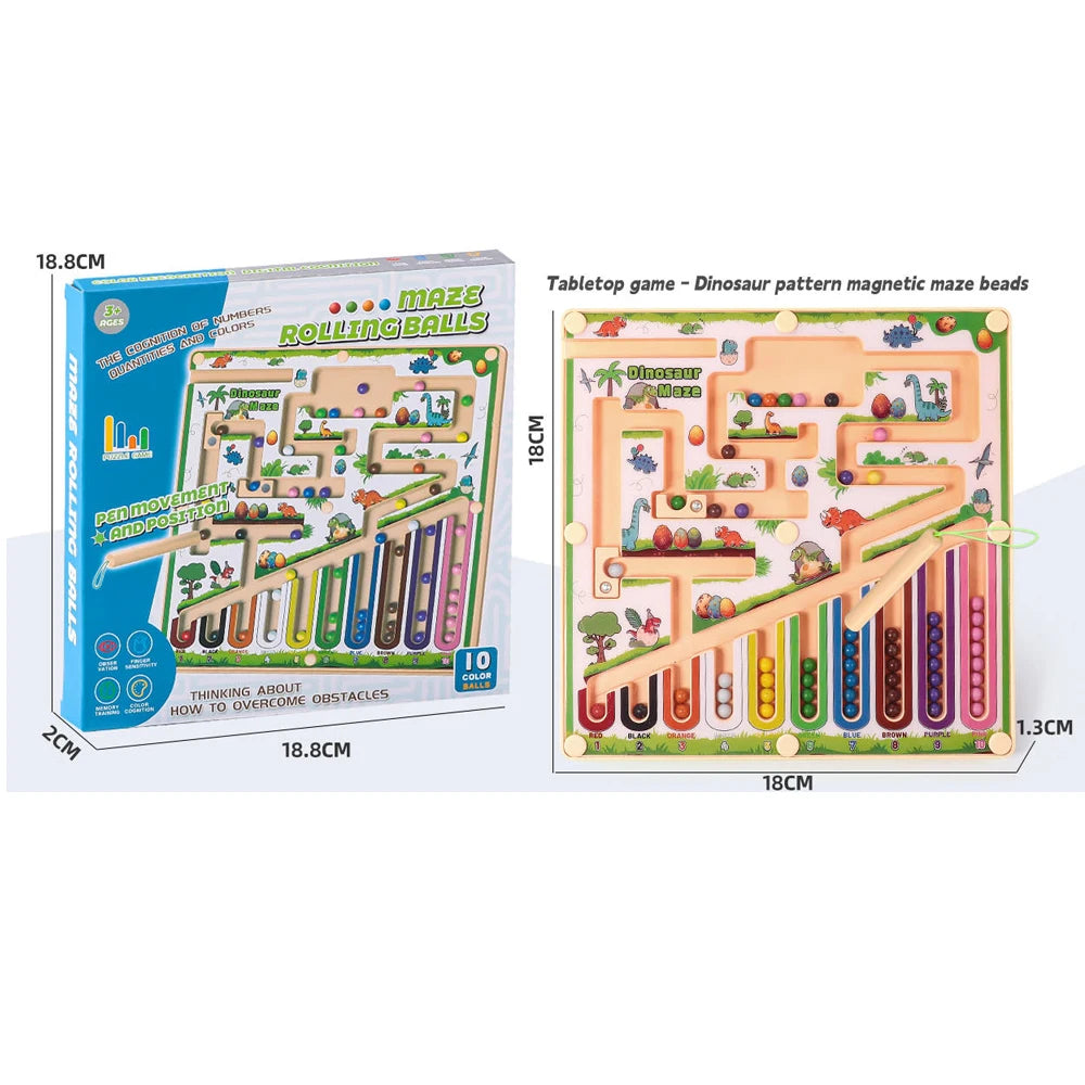 Magnetic Wooden Maze Learning Board