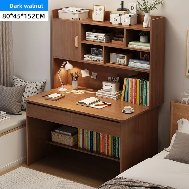 Precise Desk Home Modern Simple Bookshelf Integrated Student Bedroom Learning to Write With Drawing Desk Office Computer Desk