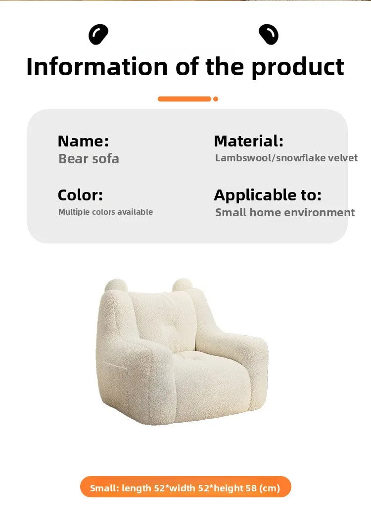 Adult sofa lazy sofa chair reading book corner small sofa chair bedroom cartoon lazy seat