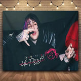 VIKAMA Lil Peep Poster Tapestry Emo Rap Wall Art for Bedroom Living Room Decoration Gothic Music Inspired Design