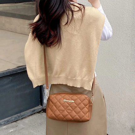 Plaid Tassel Shoulder Bag Women's Purse