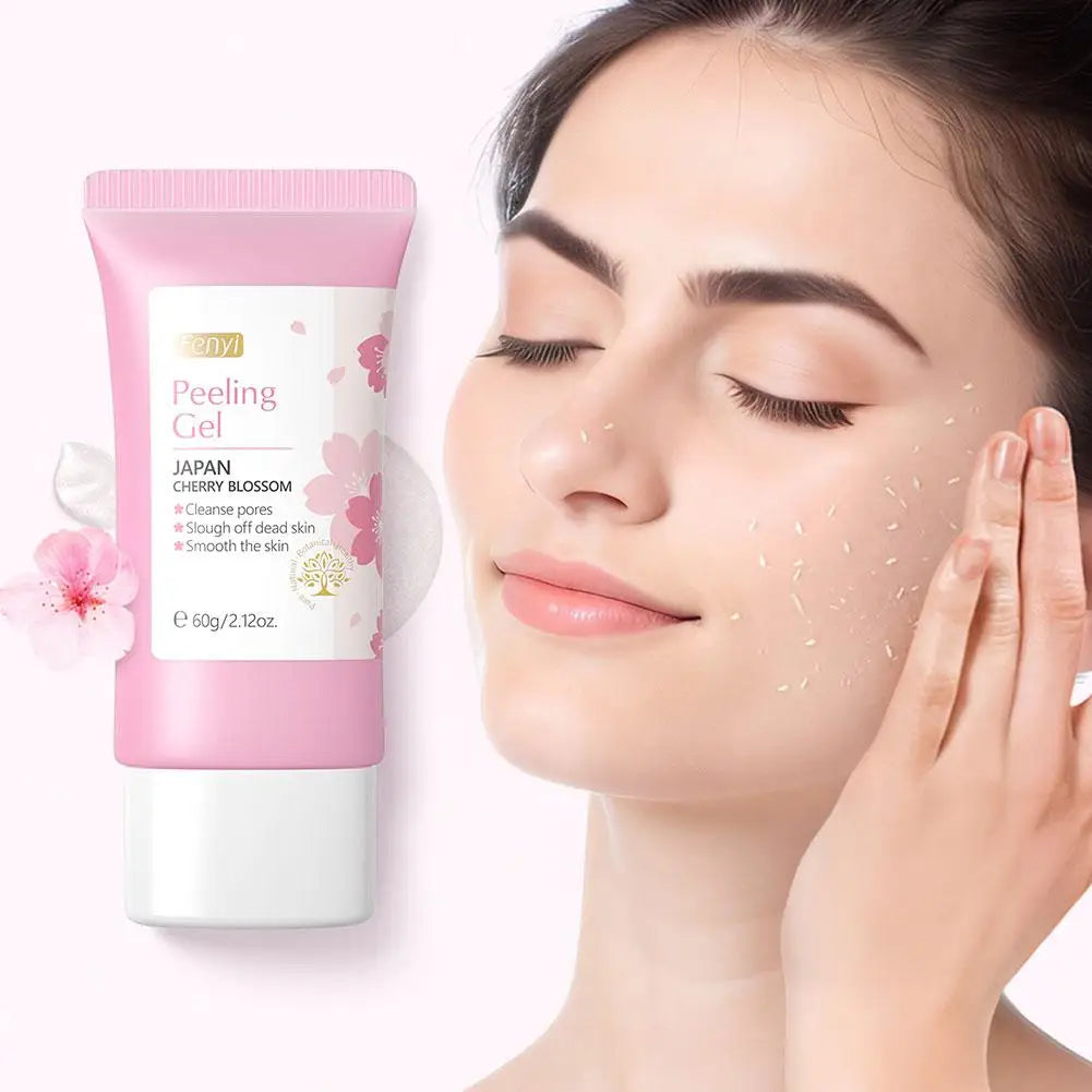 japan sakura Deep Cleansing Exfoliating Face Scrub Gel deep cleasning Moisturizing Gentle Skin Care for women