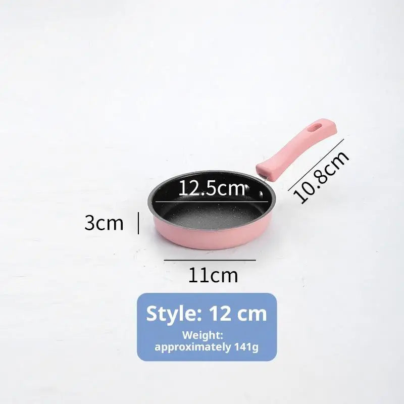 Portable Omelette Pan Mini Nonstick Cast Iron Skillet With Handle For Induction & Gas Cooktops Children Breakfast Pot【Homeclub】