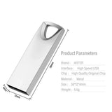 JASTER Metal USB Flash Drive 64GB Creative Business Gifts Memory Stick Mini Black Pen Drive 32GB Golden Key Chain Business Gift