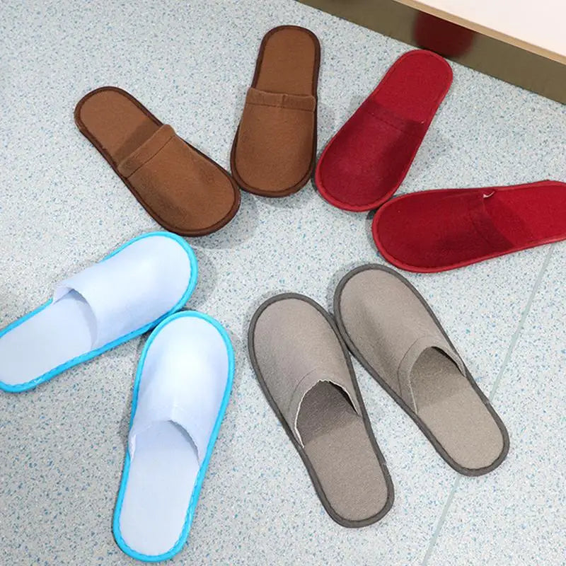 Women Indoor Slipper travel portable Spa Hotel Slipper Spring Summer shoes Woman House Flat Floor Soft Silent Slides for Bedroom