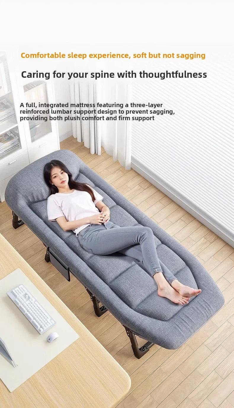 Household GoodsLunch Break Folding Bed Office Single Recliner Portable Hospital Escort March Dual-purpose Nap Bed
