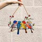 2D Acrylic Flat Printing Birds Flowers Animal Pendant Home Tree Window Hanging Decor Gift Car Backpack Pet Wind Chime Ornament