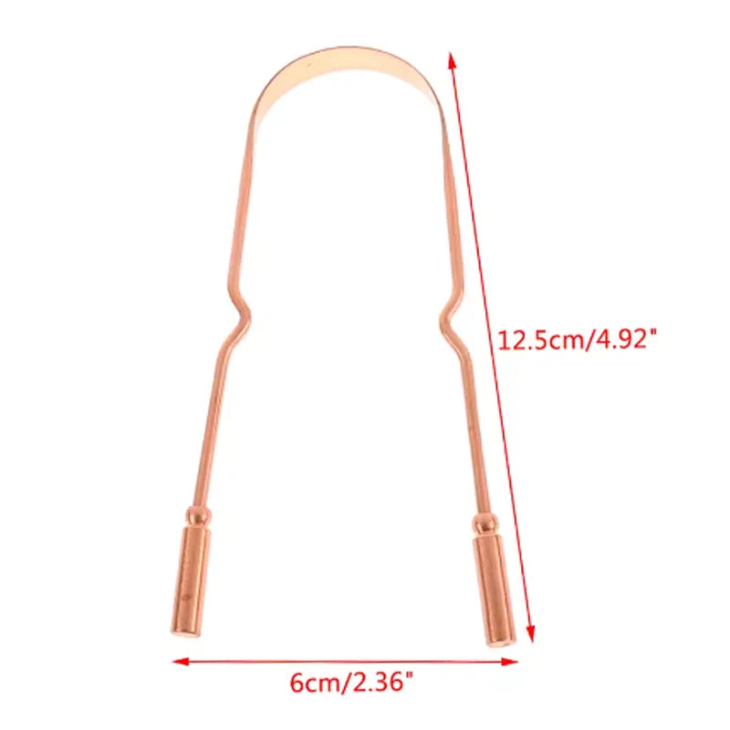 1/3Pcs Pure Copper Tongue Scraper With Metal Box Oral Cleaner Brush Fresh Cleaning Hygiene High Quality Tounge Scraper 3 styles