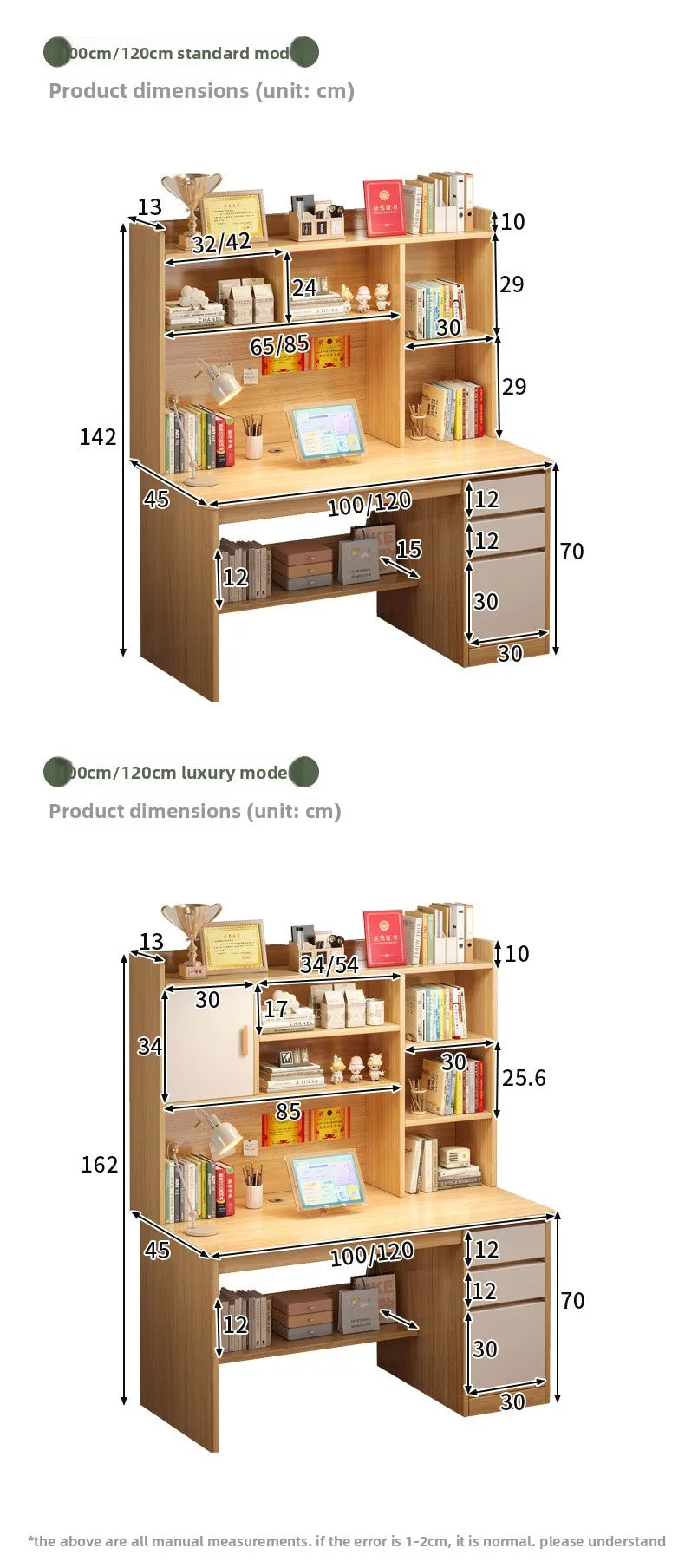 Precise Desk Home Modern Simple Bookshelf Integrated Student Bedroom Learning to Write With Drawing Desk Office Computer Desk