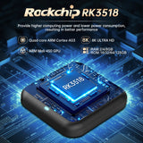 Android 16 Smart TV Box Q18 RK3518 Chip 8GB+256GB 8K Media Player Google Voice Assistant Dual WiFi BT 6.0 Very Fast Set Top Box