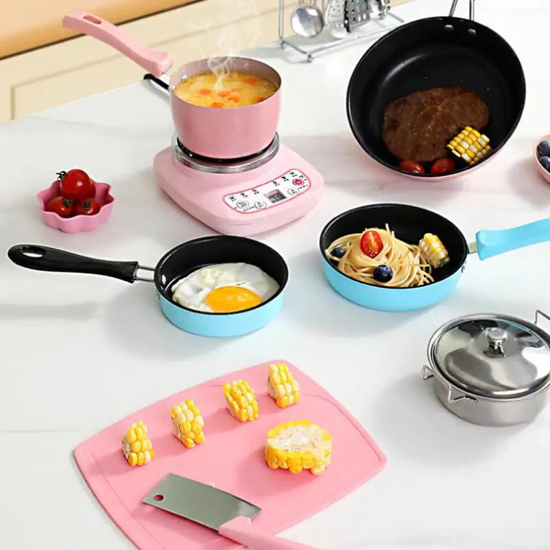 Portable Omelette Pan Mini Nonstick Cast Iron Skillet With Handle For Induction & Gas Cooktops Children Breakfast Pot【Homeclub】