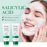 1/2pcs BIOAQUA Salicylic Acid Facial Cleanser Acne Treatment Moisturizing Oil Control Face Wash Foam Face Cleanser Skin Care