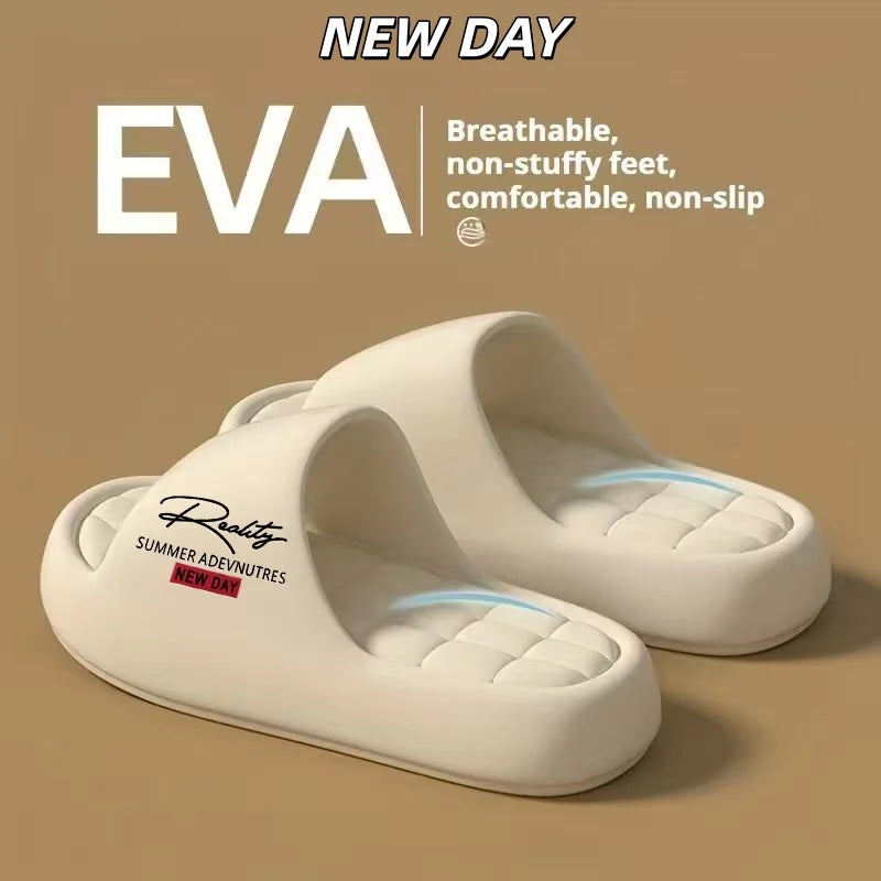 High Elastic Air-sensitive Thick-soled Slippers for Summer Wear, Soft-soled Non-slip Sandals Are Unisex for Home Bathing