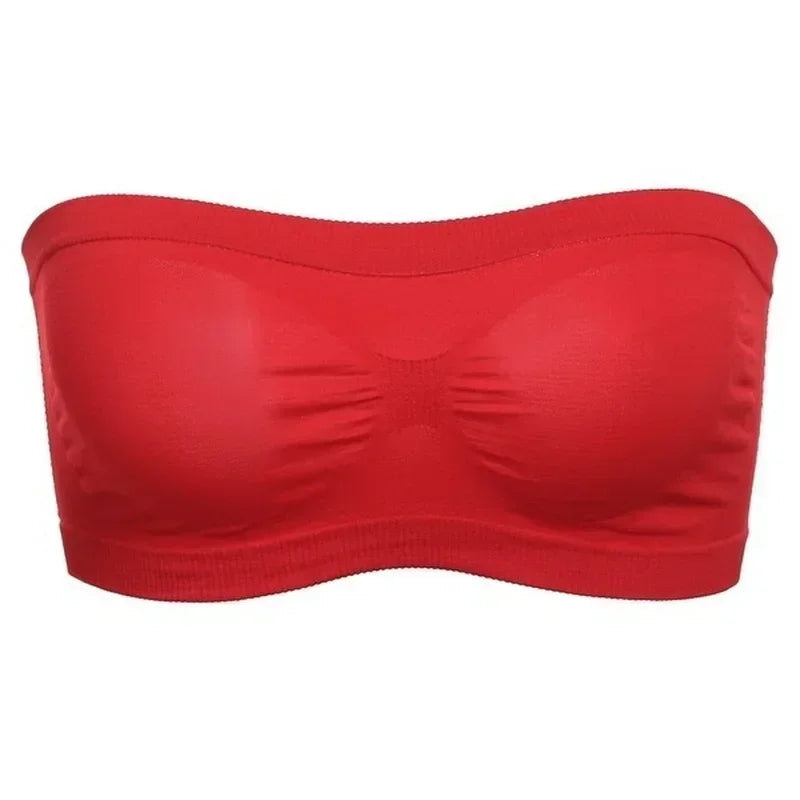 Invisible Women Breathable Mesh Tube Bra Seamless High Elastic Wrapped Sexy Strapless Chest Wraps Tube Tops Pregnant Mothers Bra