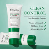 BIOAOUA Salicylic Acid Facial Cleanser Acne Treatment Moisturizing Oil Control Skincare Face Wash Foam Face Cleanser Skin Care