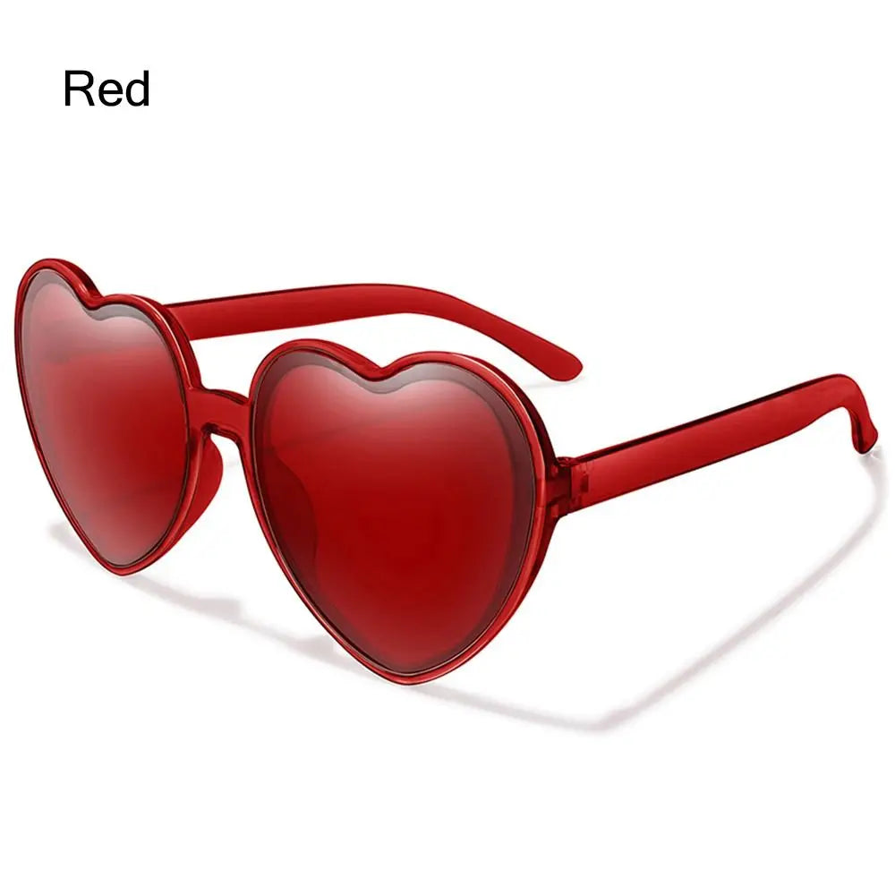 Trendy Cosplay Party Glasses Eyewear Heart-Shaped Sunglasses UV400 Protection Heart Sunglasses for Women Clout Goggle