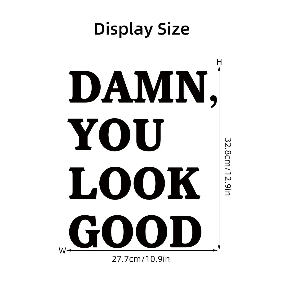 1Pc Encouraging Text Wall Mirror Sticker Furniture Home Decor Accessories Living Room Kids Room Decoration Bedroom Wall Decals
