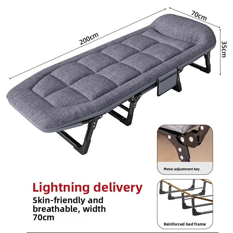 Household GoodsLunch Break Folding Bed Office Single Recliner Portable Hospital Escort March Dual-purpose Nap Bed