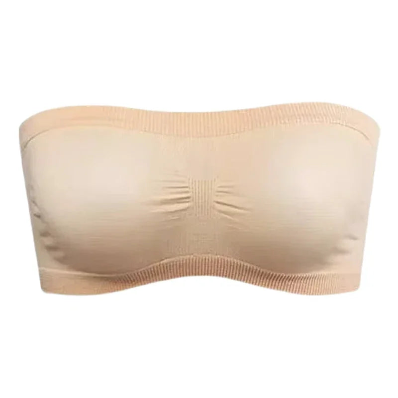 Invisible Women Breathable Mesh Tube Bra Seamless High Elastic Wrapped Sexy Strapless Chest Wraps Tube Tops Pregnant Mothers Bra