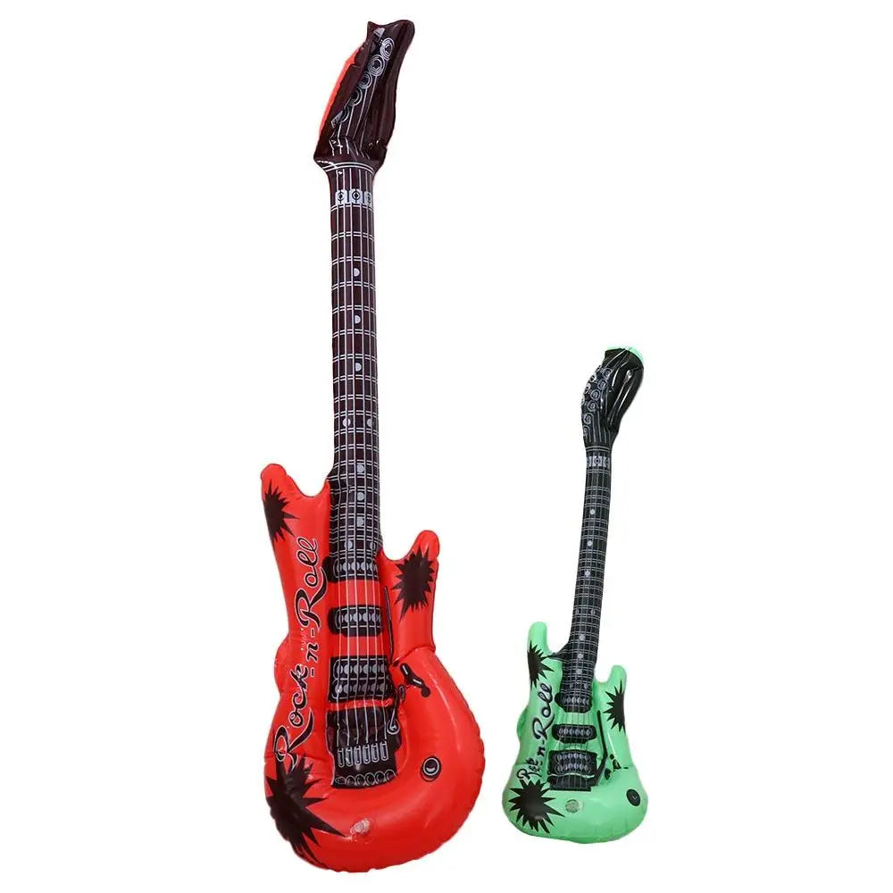 PVC Inflatable Musical Instrument Toys Random Color Inflatable Inflatable Guitar Balloon Creative Decorative
