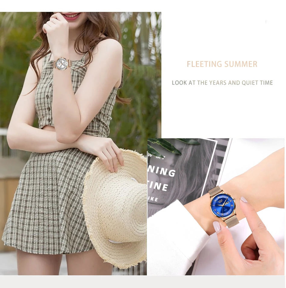 LIGE New Creative Ladies Watches Fashion Waterproof Quartz Watch For Women Casual Sport Bracelet Watch Female Relogio Feminino