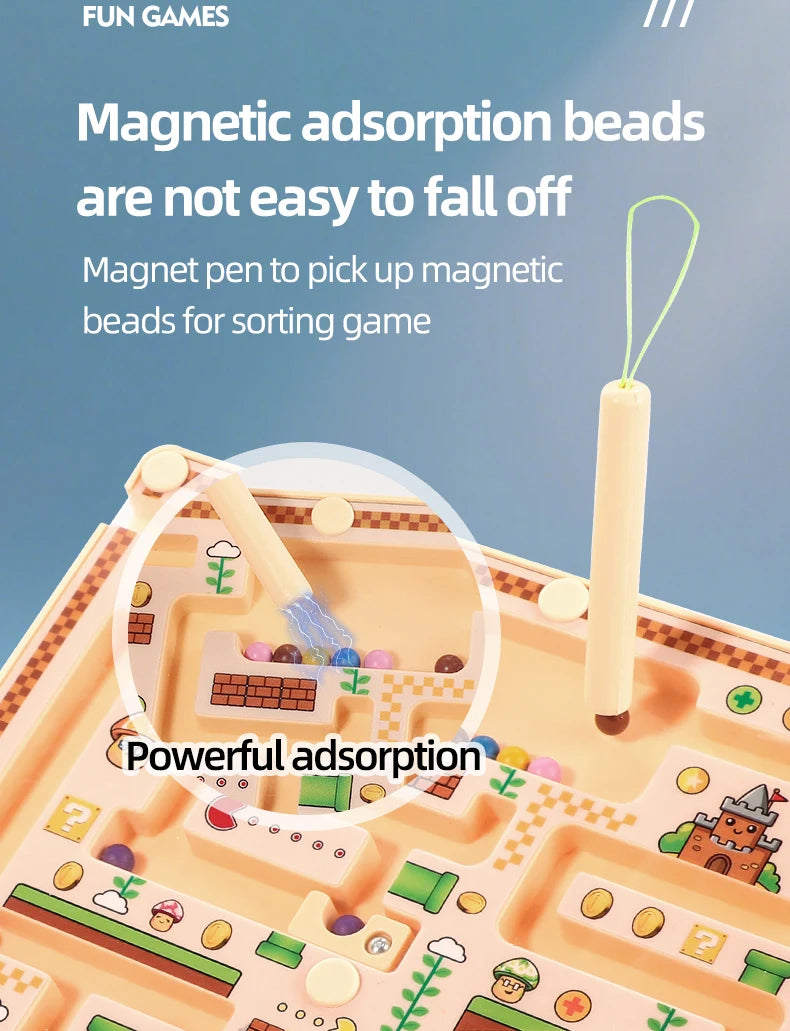 Magnetic Wooden Maze Learning Board