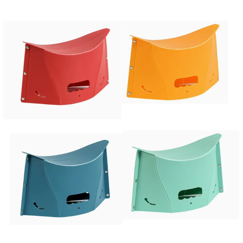 Folding Card Stool Portable Plastic Camping Chair Multi-Function Outdoor Foldable Lightweight Seat for Fishing Picnic Travel