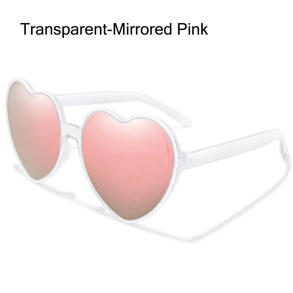 Trendy Cosplay Party Glasses Eyewear Heart-Shaped Sunglasses UV400 Protection Heart Sunglasses for Women Clout Goggle