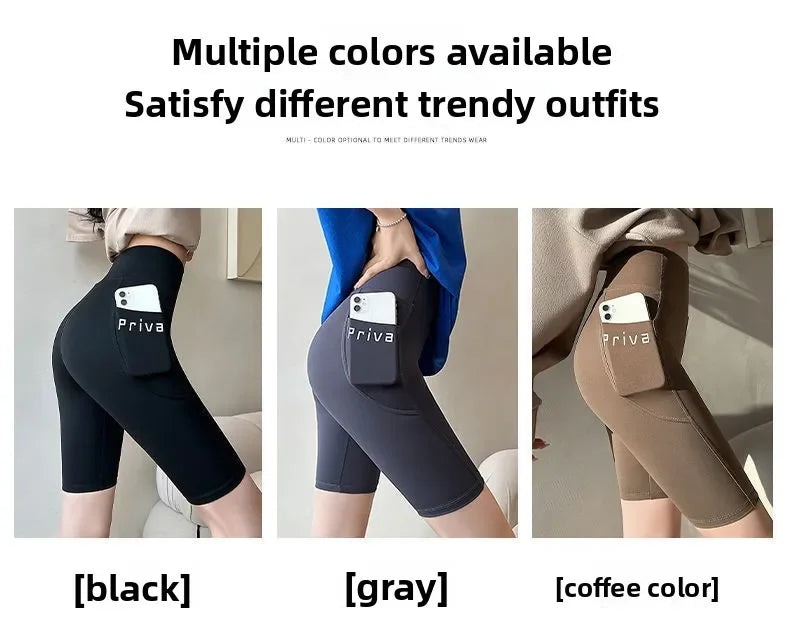 Ladies Yoga Shorts High Waist Tight Fitness 2-in-1 Workout Streetwear Casual Gym Running Activewear Comfy Shorts