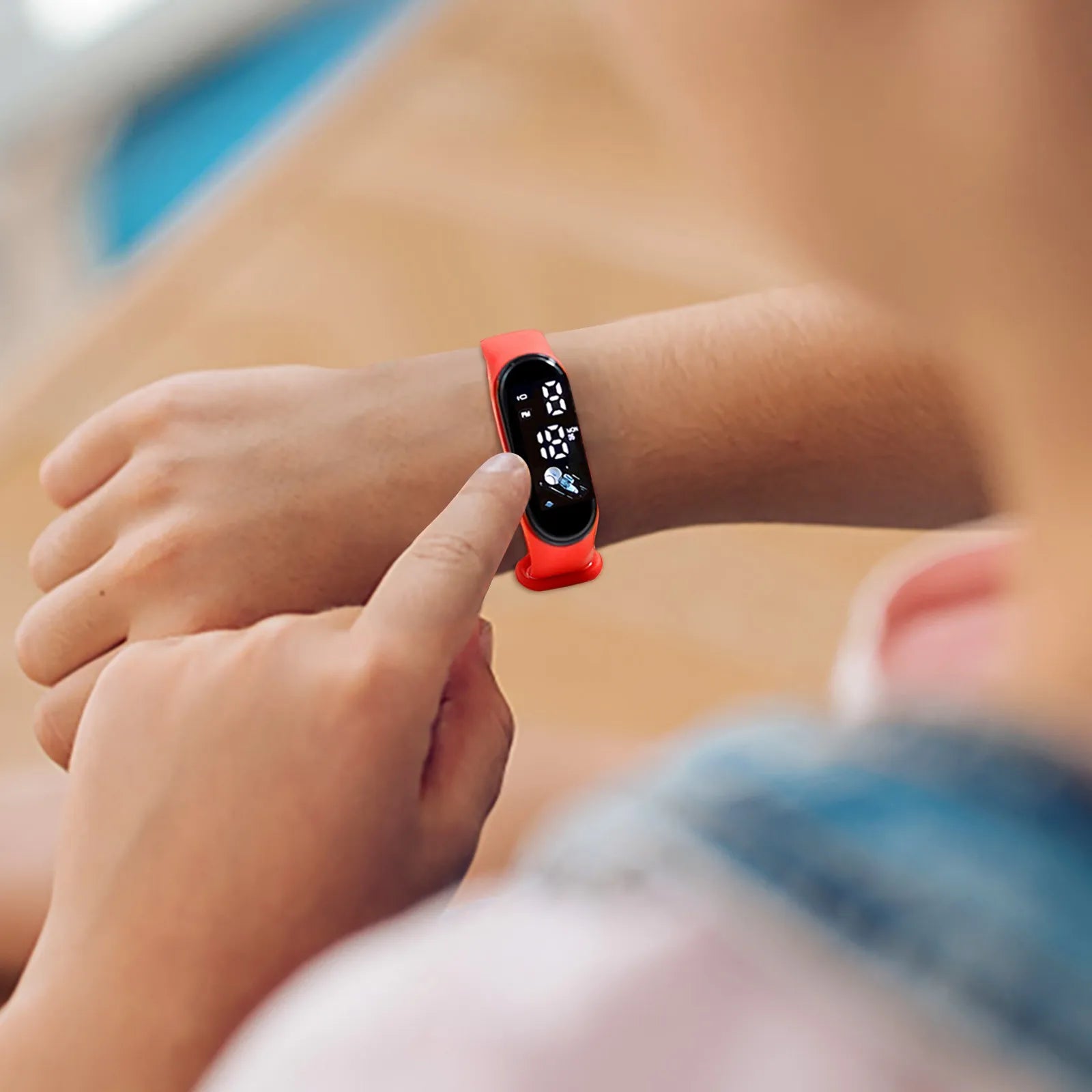 Children'S Smart Sports Watch Outdoor Electronic Fitness Smart Silicone Bracelet Children'S Waterproof Multifunctional Watch
