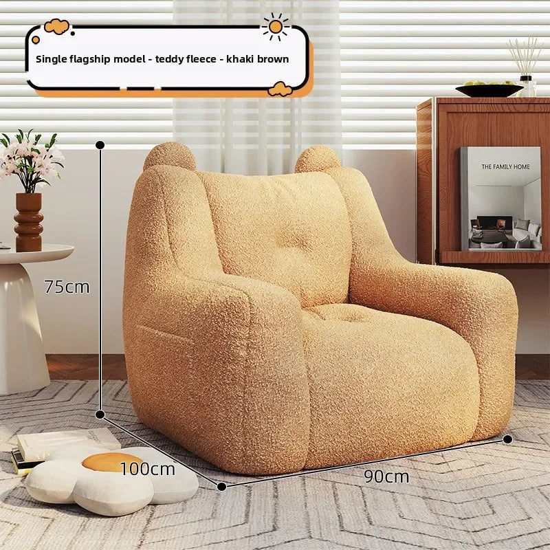 Adult sofa lazy sofa chair reading book corner small sofa chair bedroom cartoon lazy seat