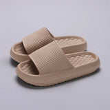 Thick Bottom Cloud Slippers Women Soft Sole Eva Indoor Slides Couple Bathroom Shoes Summer Non-Slip Platform Sandals Flip Flops