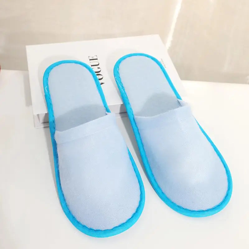 Women Indoor Slipper travel portable Spa Hotel Slipper Spring Summer shoes Woman House Flat Floor Soft Silent Slides for Bedroom