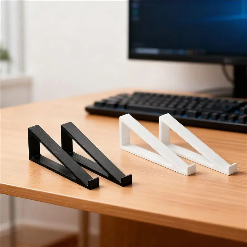 preferred1 Pair Portable Adjustable Keyboard Risers NonSlip Accessories Ergonomic Stand for Computer Office Table Easy Setup