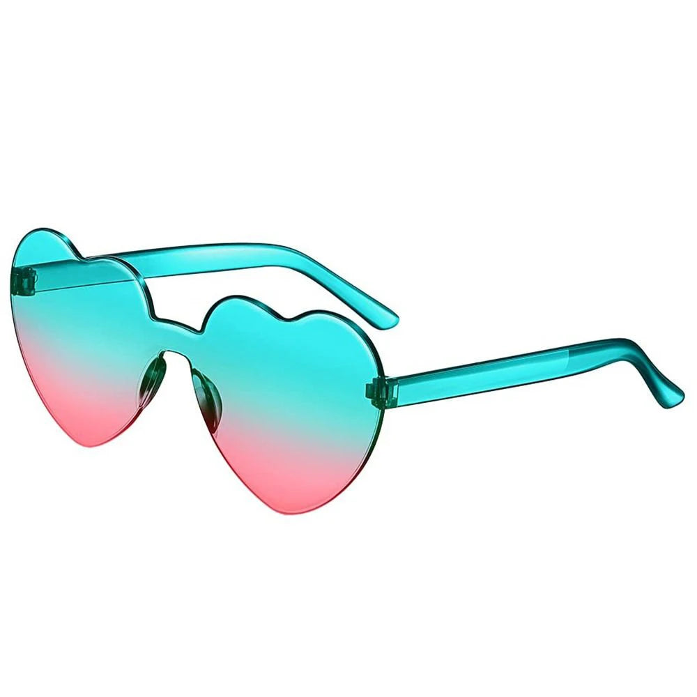 Sun Glasses Goggles Uv Gradient Heart Sunglasses Heart-Shaped Sunglasses Fashionable Colorful Eyeglasses Eyewear Driving Goggles